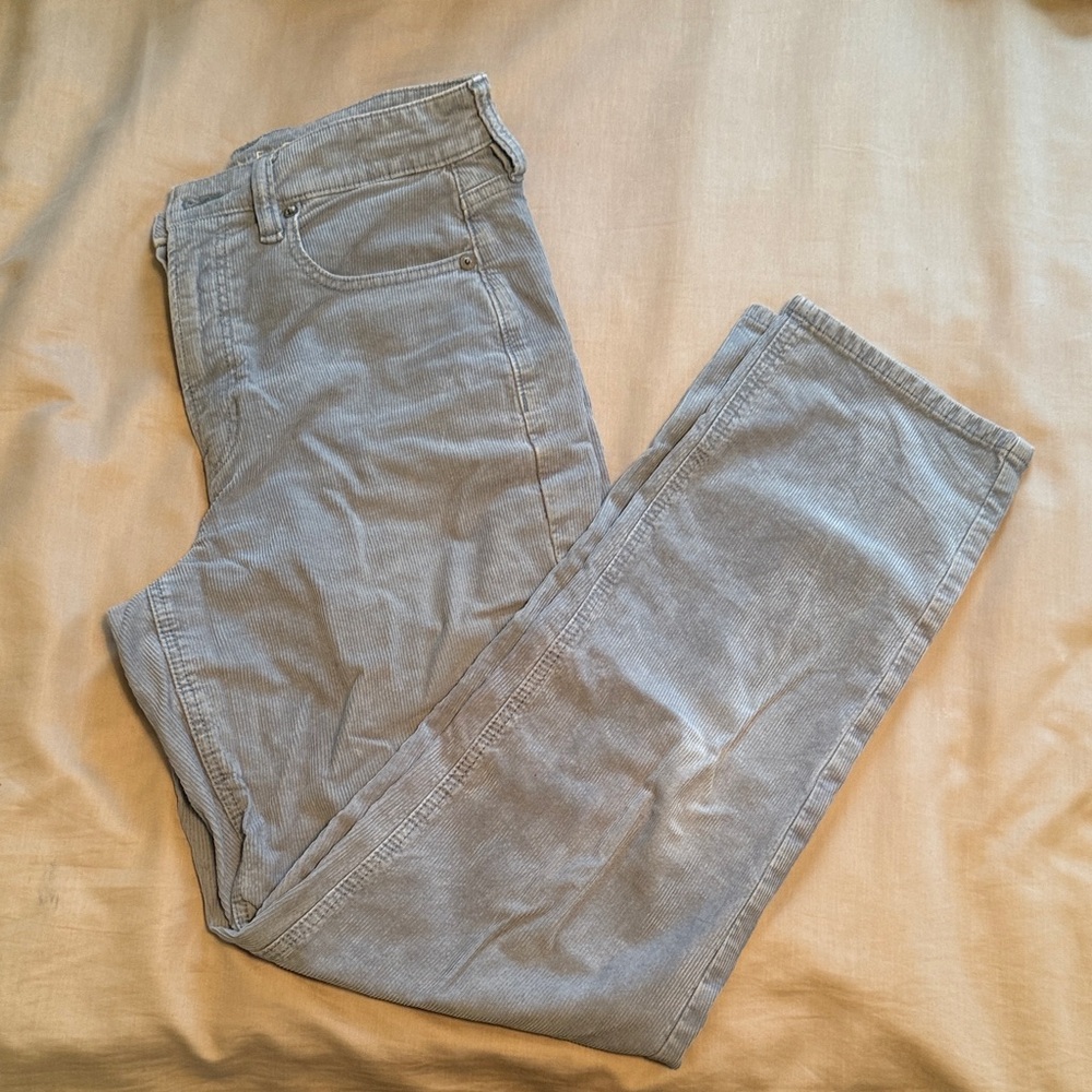 American Eagle denim blue Corduroy mom straight Jean